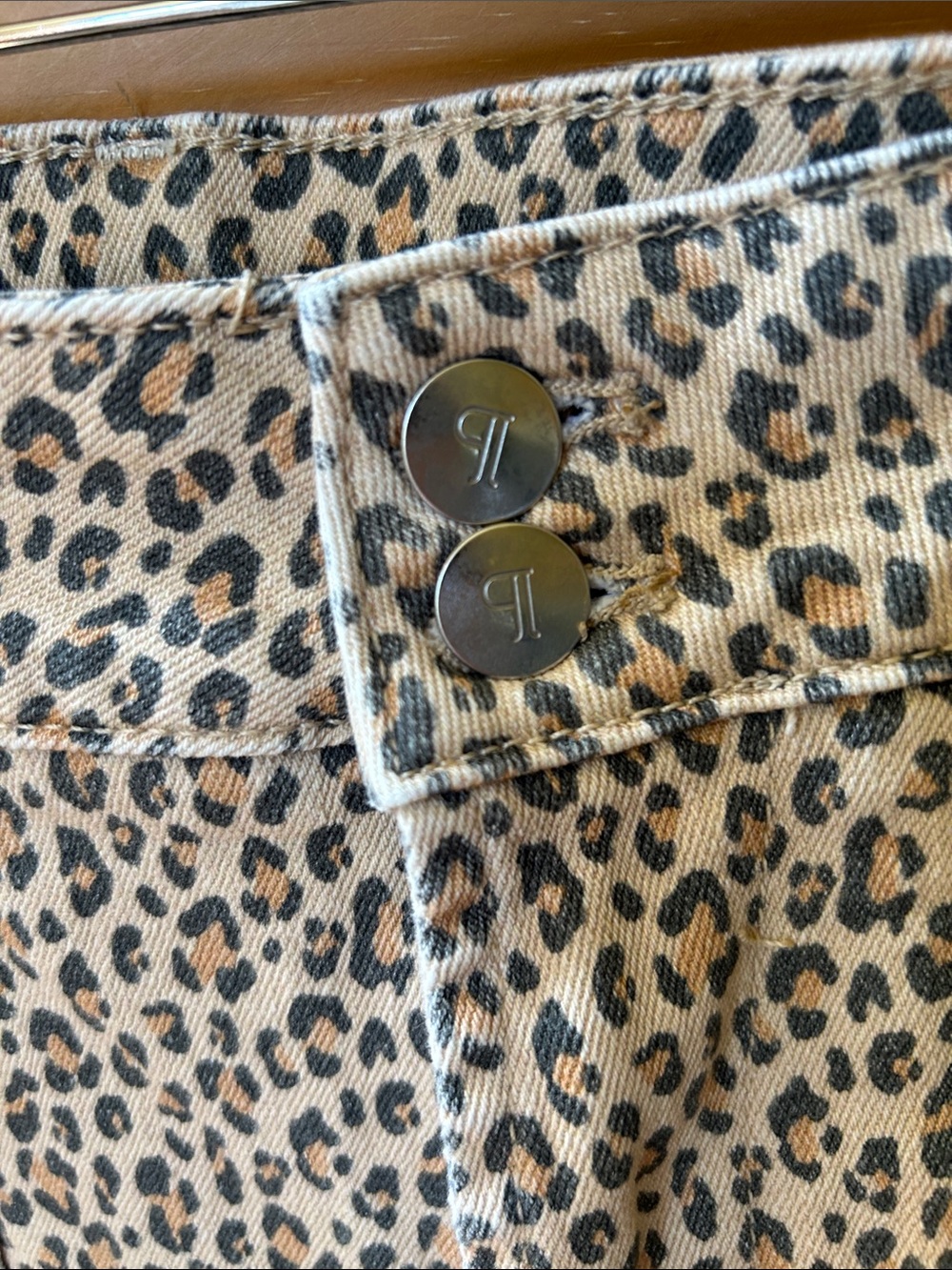 Anthropologie Pilcro Jeans The Wander Leopard Print Mid-Rise Pants 28 - Picture 3 of 10